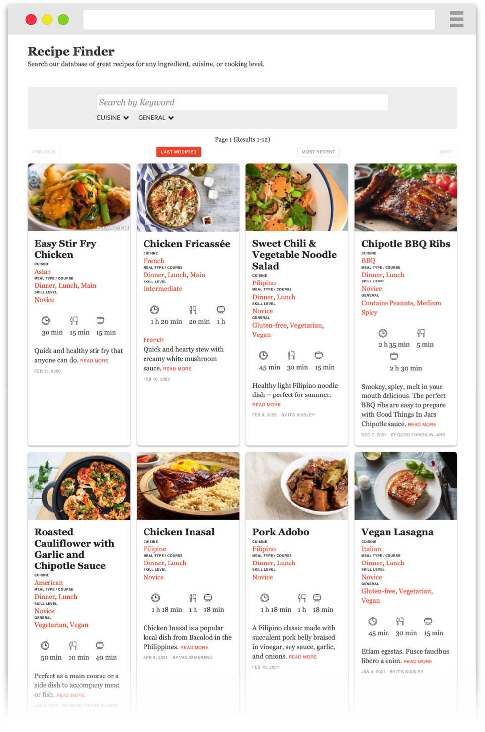 Recipe Finder Screenshot